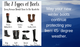 seven types of boots