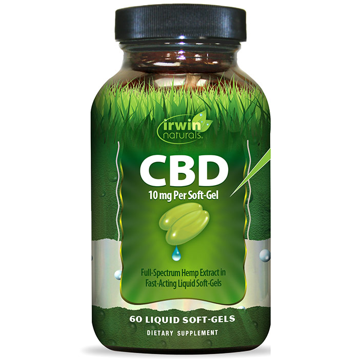 CBD 10 mg Per Soft-Gel, 60 Liquid Soft-Gels, Irwin Naturals