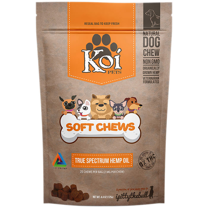 CBD Soft Chews for Pets, 4.4 oz (25 Chews), Koi CBD