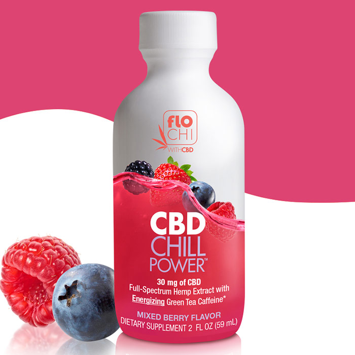 FloChi CBD Chill Power - Mixed Berry Flavor, 30 mg CBD, 2 oz, Irwin Naturals